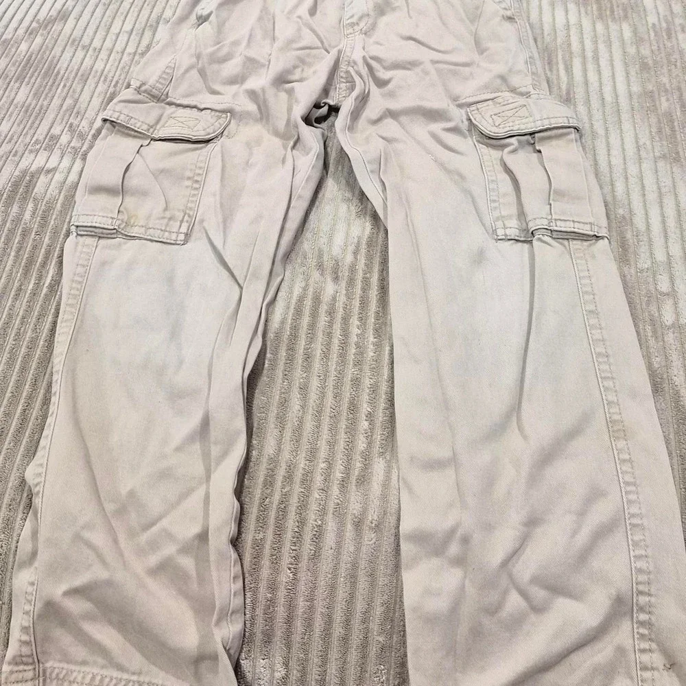 The Children's Place Khaki Elastic Waist Cargo Pants Size 6 Slim
